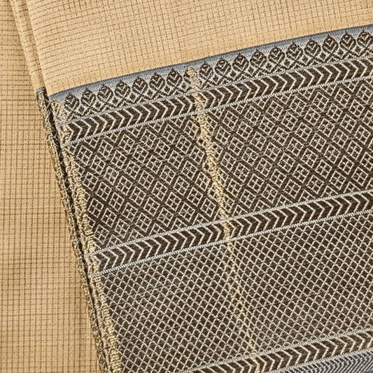 Ivory Royale Kancheepuram Silk Dupatta with Handwoven Silver-Gold Zari Border