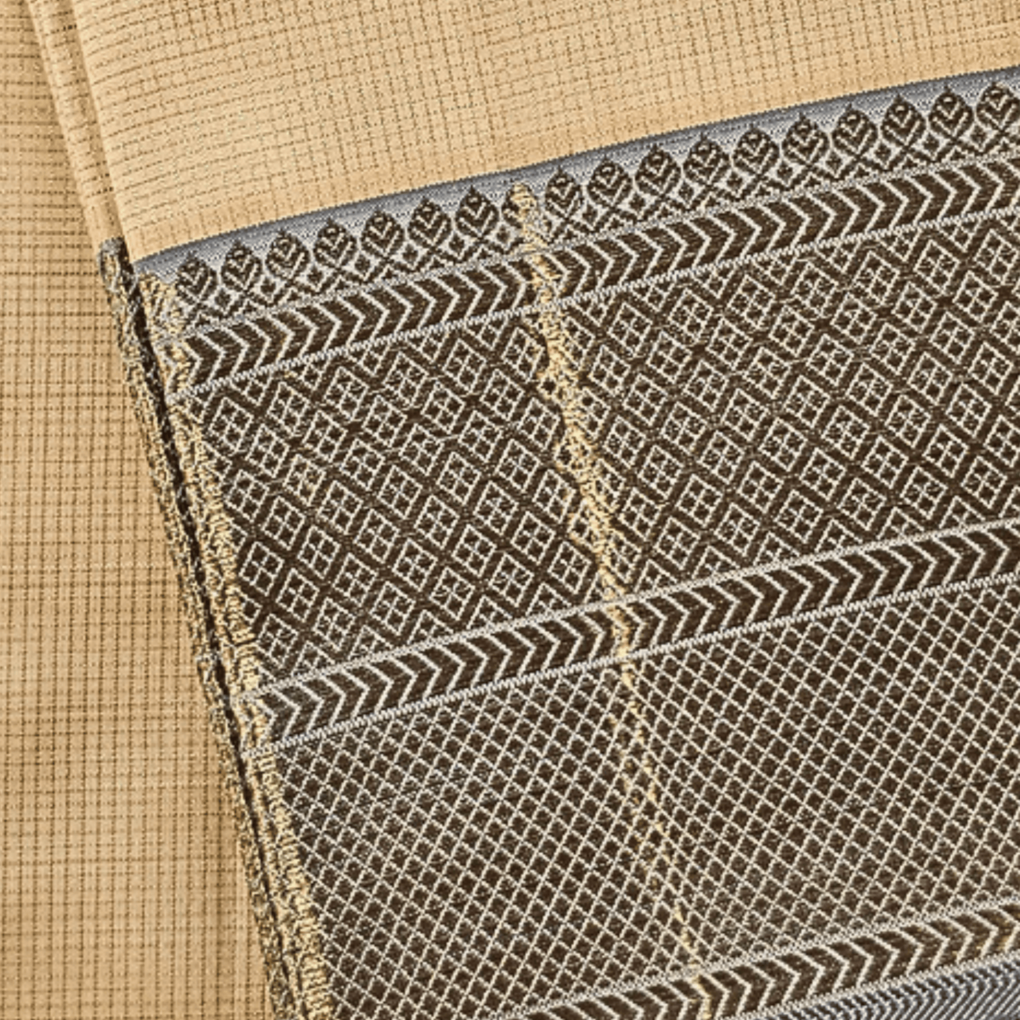 Ivory Royale Kancheepuram Silk Dupatta with Handwoven Silver-Gold Zari Border